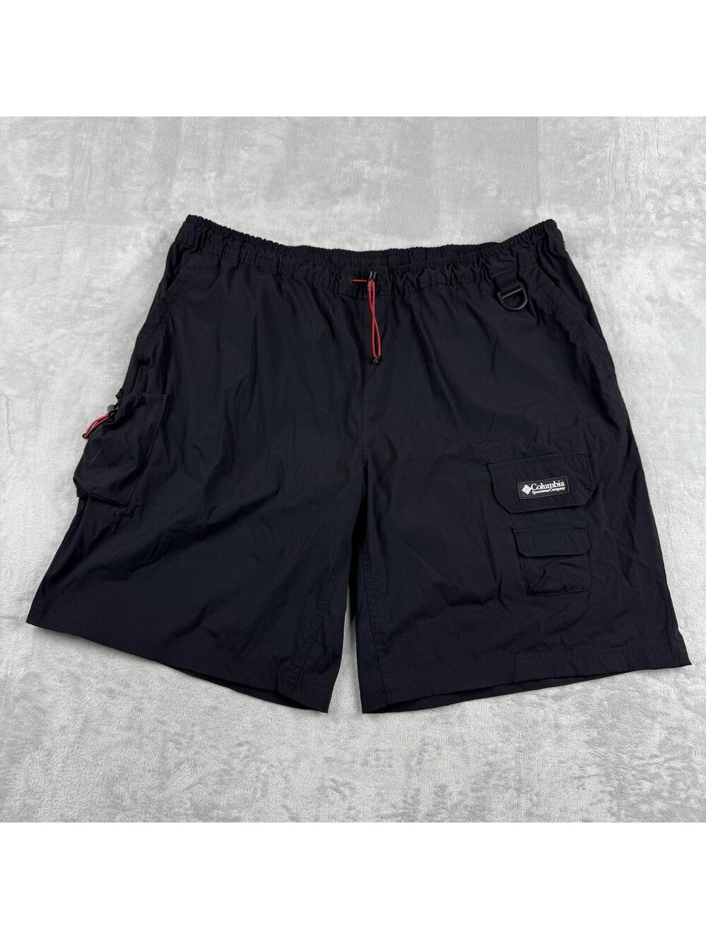 Columbia Cargo Shorts Men XL Black Outdoor Hiking Utility Fishing Gorpcore Camp
